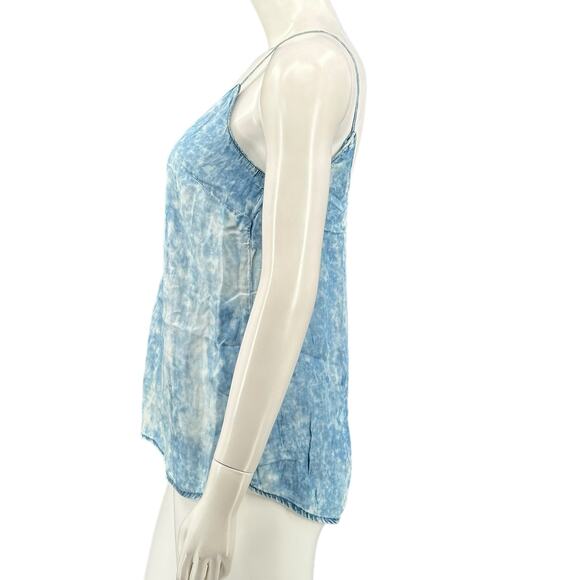 Cloth & Stone Anthropologie Top Womens XS Blue Acid Wash Tank Beach Festival - Picture 4 of 8